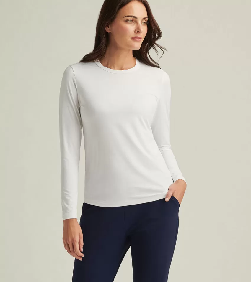 Peter Millar Pullovers & Layers | Pullovers & Layers^Lightweight Long-Sleeve Sun Tee White