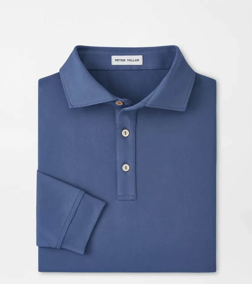 Peter Millar Polos | Polos^Lyons Performance Jersey Long-Sleeve Polo AstralBlue