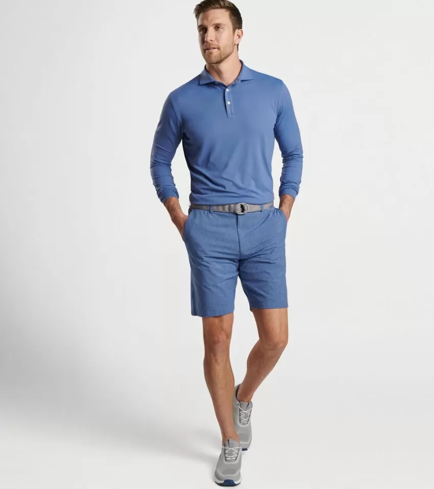 Peter Millar Polos | Polos^Lyons Performance Jersey Long-Sleeve Polo AstralBlue