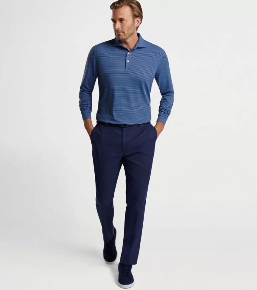 Peter Millar Polos^Lyons Performance Jersey Long-Sleeve Polo AstralBlue