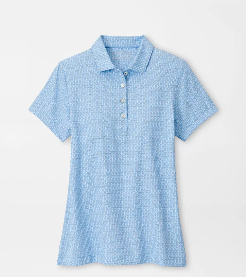 Peter Millar Polos & Shirts | Polos & Shirts^Mar-Tee-Ni Break Short-Sleeve Button Polo Sapphire