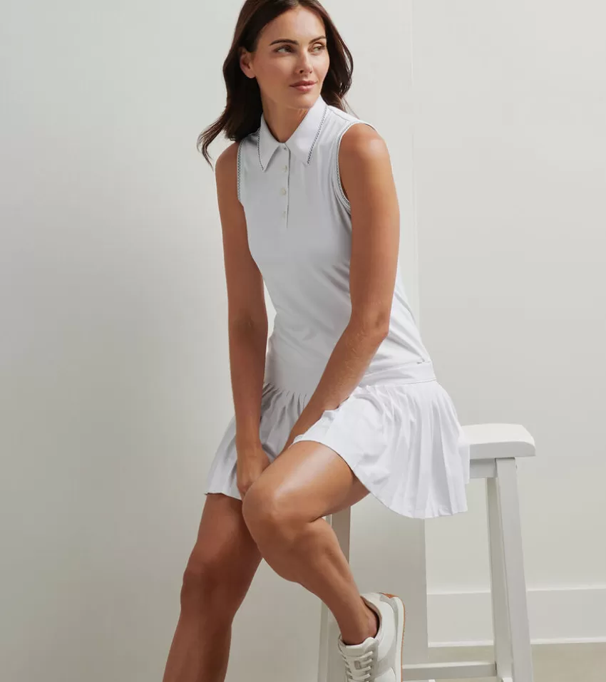 Peter Millar Skorts & Dresses | Women's Golf Bottoms^Mckane Drop Waist Pleated Dress White