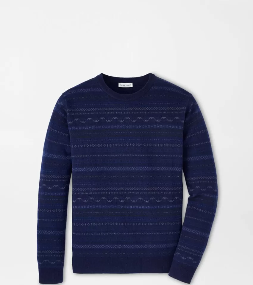 Peter Millar Sweaters^Midnight Fairisle Crewneck Sweater Navy