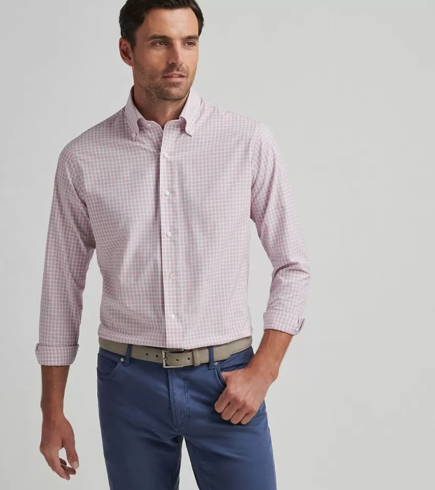 Peter Millar Sport Shirts^Mingus Performance Poplin Sport Shirt PINKCREPE