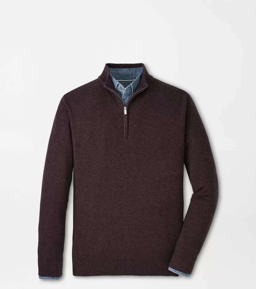 Peter Millar Sweaters^Nevis Twisted Quarter-Zip Iron