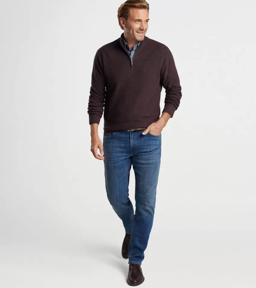 Peter Millar Sweaters^Nevis Twisted Quarter-Zip Iron