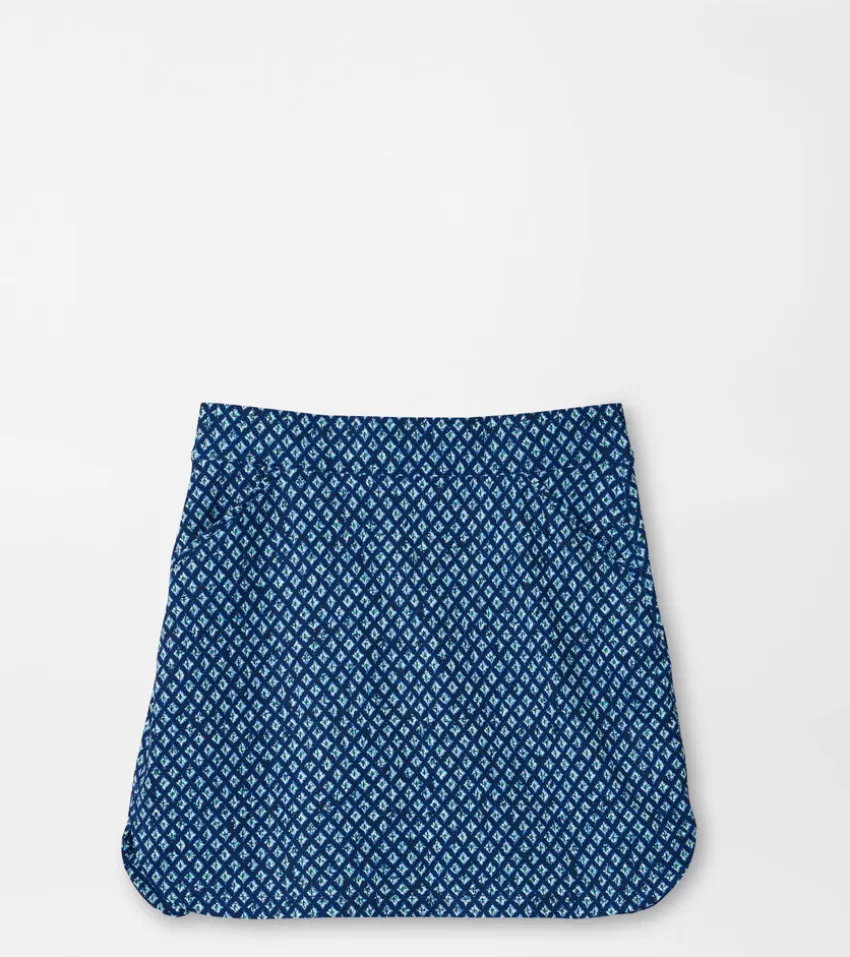 Peter Millar Skorts & Dresses | Women's Golf Bottoms^Ocean Ikat Alice Petal Hem Skort Navy