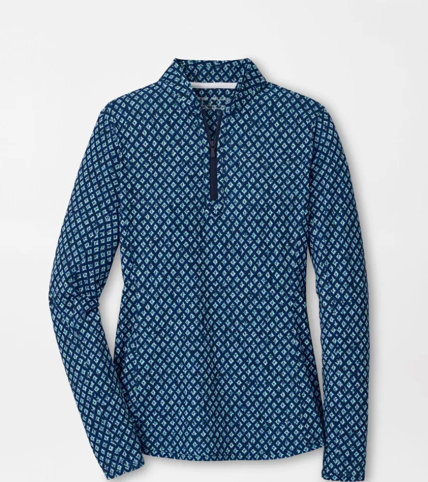 Peter Millar Pullovers & Layers | Pullovers & Layers^Ocean Ikat Lightweight Zip Sun Shirt Navy