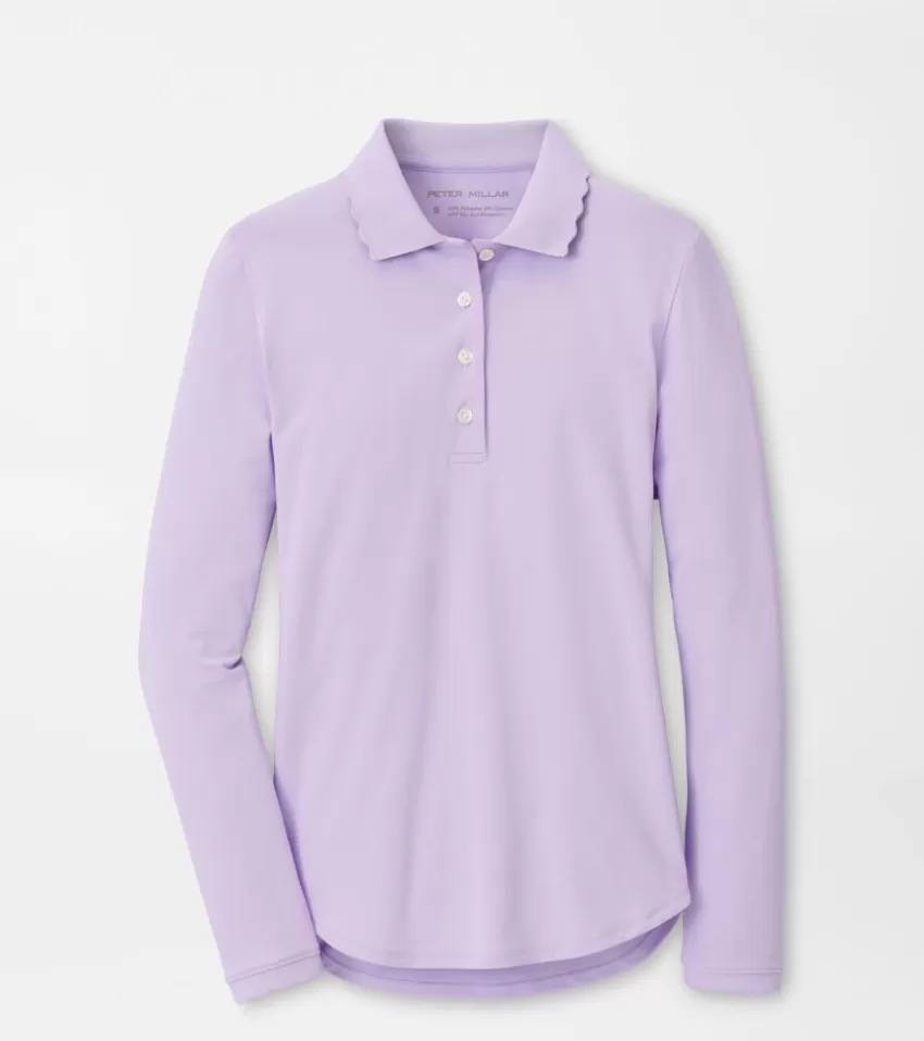 Peter Millar Polos & Shirts | Polos & Shirts^Opal Long Sleeve Stretch Jersey Polo GARDENVIOLET