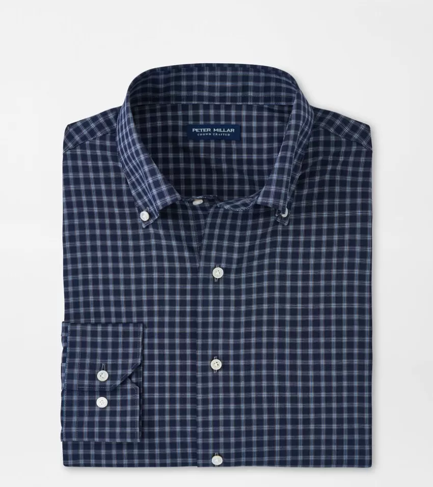 Peter Millar Sport Shirts^Orton Performance Poplin Sport Shirt Navy