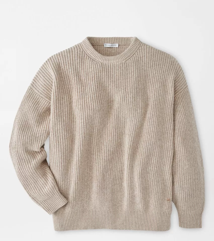 Peter Millar Sweaters^Oversized Crewneck Sweater Biscotti