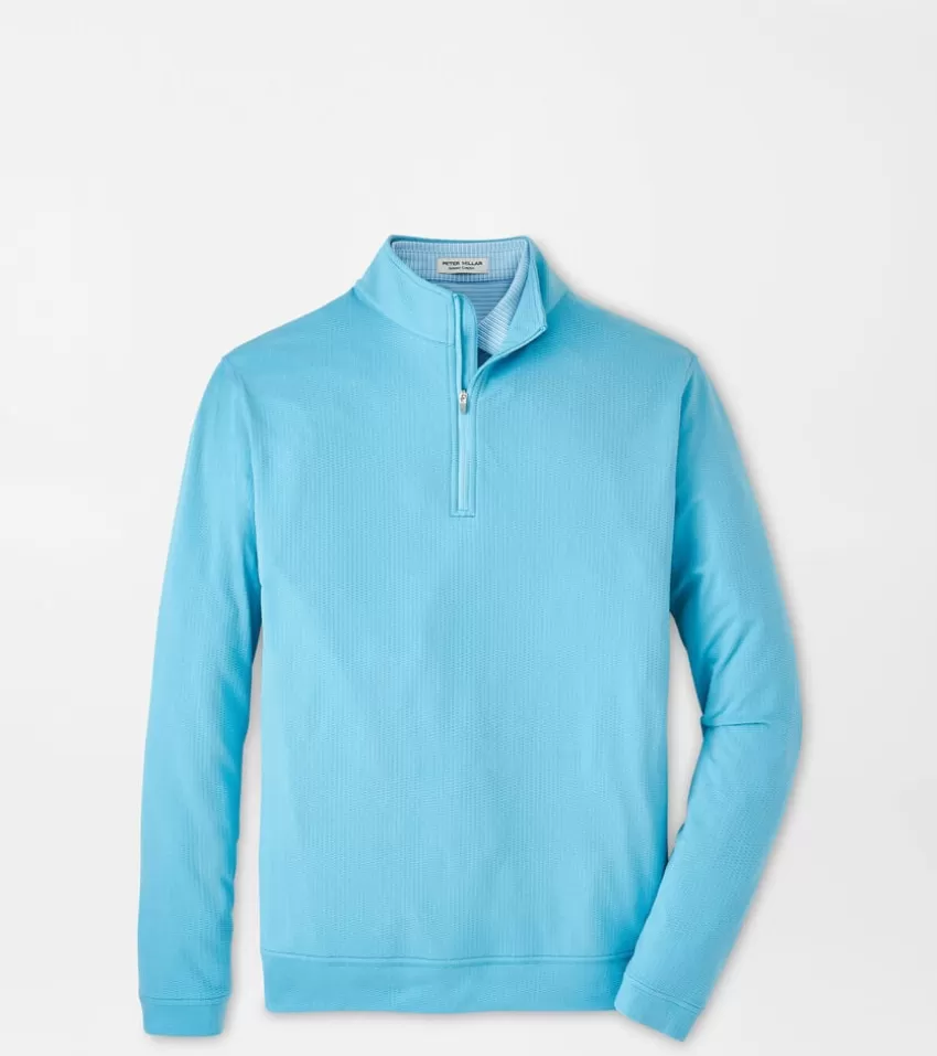 Peter Millar Pullovers | Pullovers^Perth Oval Stitch Performance Quarter-Zip Cyan