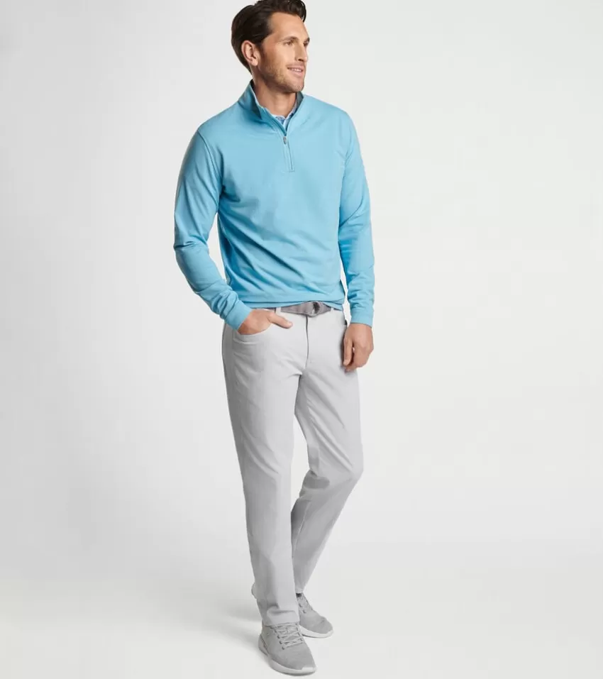 Peter Millar Pullovers | Pullovers^Perth Oval Stitch Performance Quarter-Zip Cyan