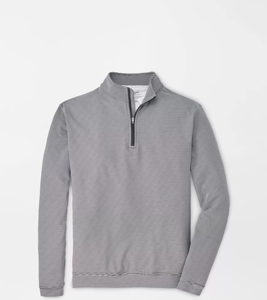 Peter Millar Pullovers | Pullovers^Perth Sugar Stripe Performance Quarter-Zip Iron/White