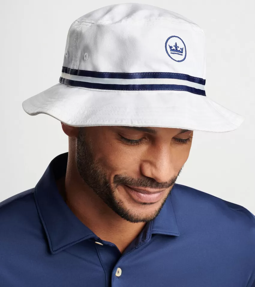 Peter Millar Hats, Gloves & Scarves | Shoes & Accessories^Crown Seal Oxford Bucket Hat White