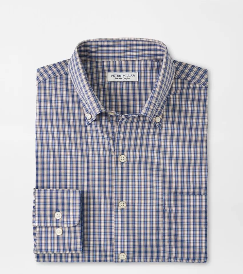 Peter Millar Sport Shirts^Prairie Performance Twill Sport Shirt DarkOlive