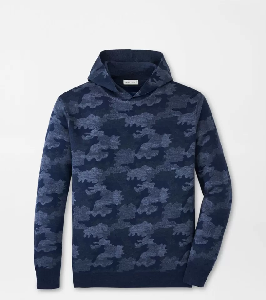 Peter Millar Sweaters | Hoodies^Reversible Camo Popover Hoodie Navy