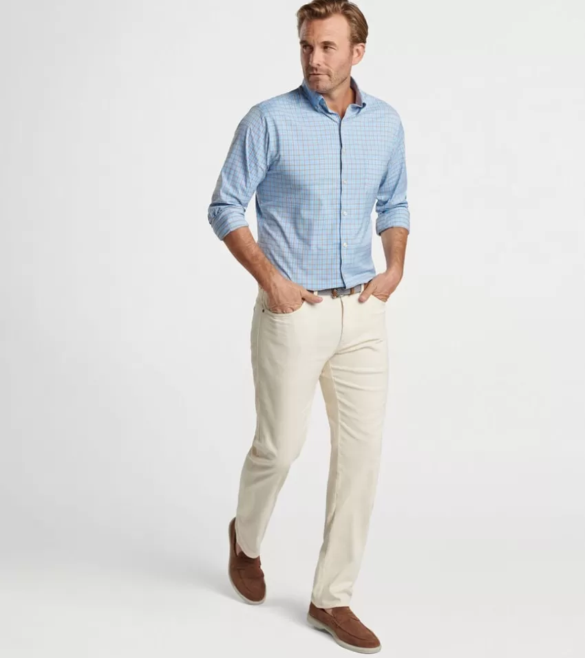 Peter Millar Sport Shirts^Rivers Performance Twill Sport Shirt CottageBlue