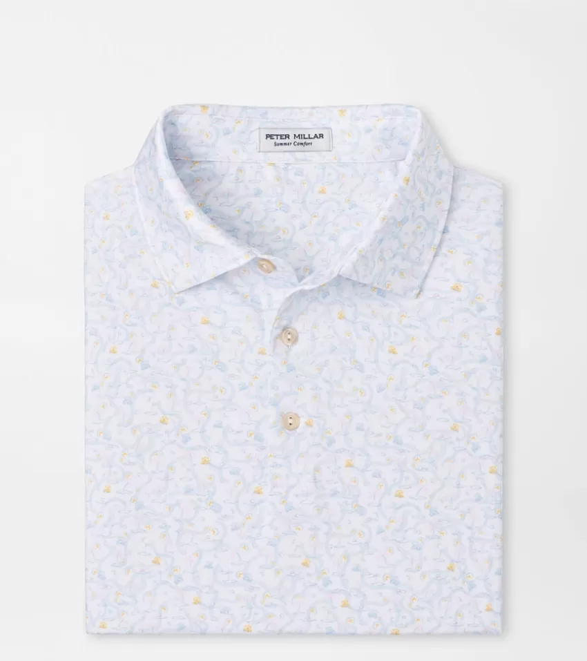 Peter Millar Polos | Polos^Sandtrapped Performance Jersey Polo White