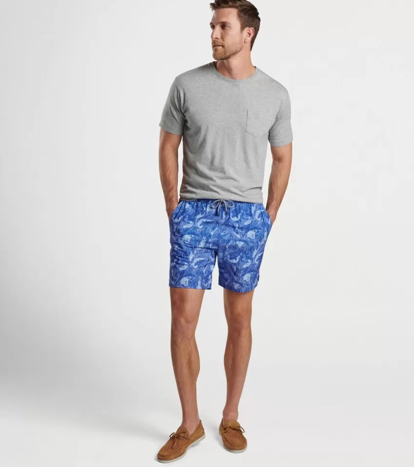 Peter Millar Swim Trunks^Shark Sighting Swim Trunk SportNavy