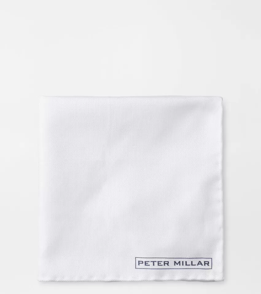 Peter Millar Pocket Squares^Solid Oxford Pocket Square White