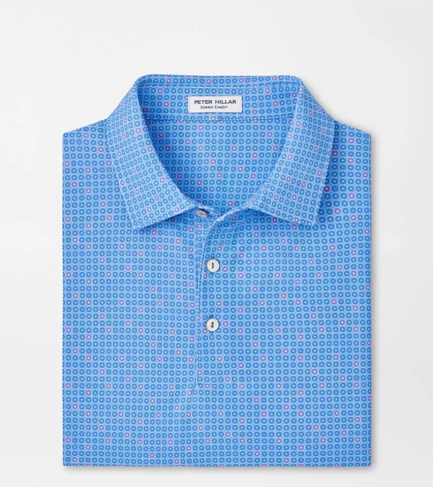 Peter Millar Polos | Polos^Spokes Performance Mesh Polo LibertyBlue