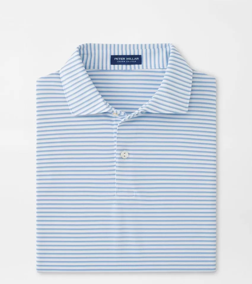 Peter Millar Polos | Polos^Tempo Performance Mesh Polo BlueFrost