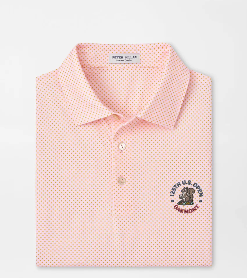 Peter Millar Polos^125th U.S. Open Circle Geo Performance Jersey Polo PalmerPink