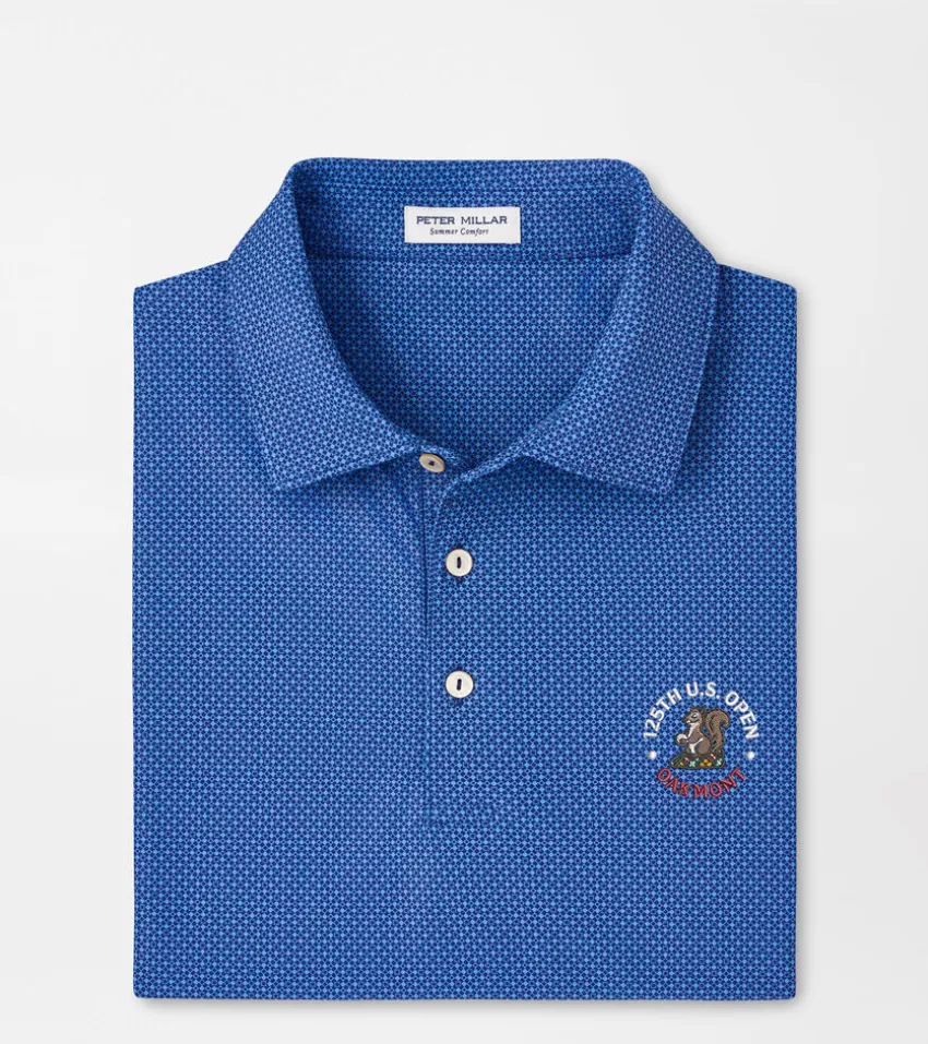 Peter Millar Polos^125th U.S. Open Cumberland Geo Performance Mesh Polo SportNavy