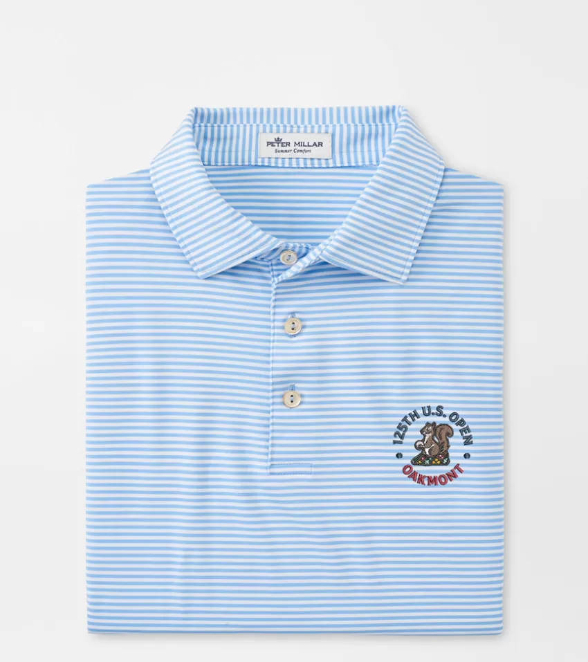 Peter Millar Polos^125th U.S. Open Hales Performance Jersey Polo CottageBlue