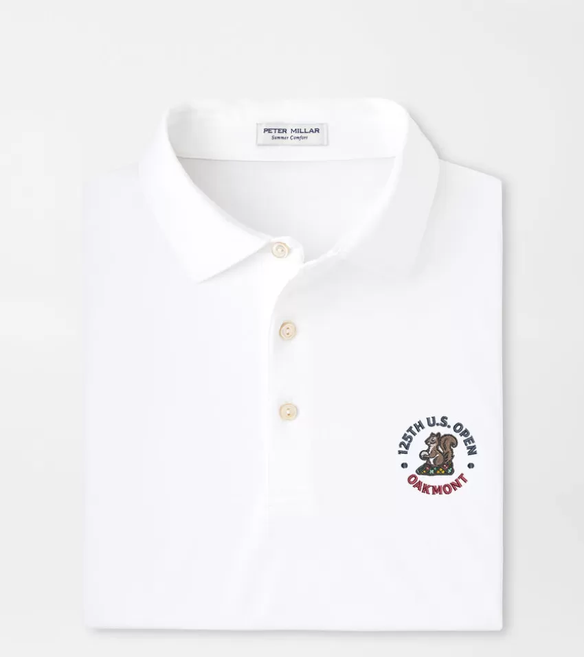 Peter Millar Polos^125th U.S. Open Solid Performance Jersey Polo Navy