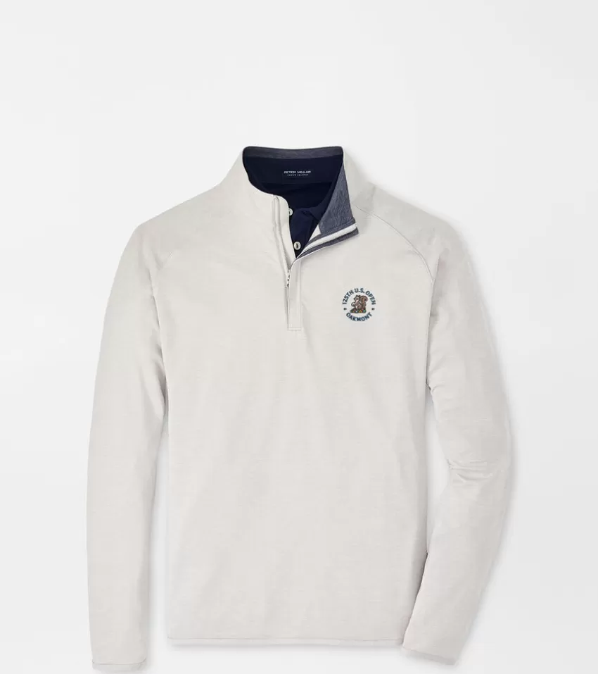 Peter Millar Pullovers^125th U.S. Open Stealth Performance Quarter-Zip BritishGrey