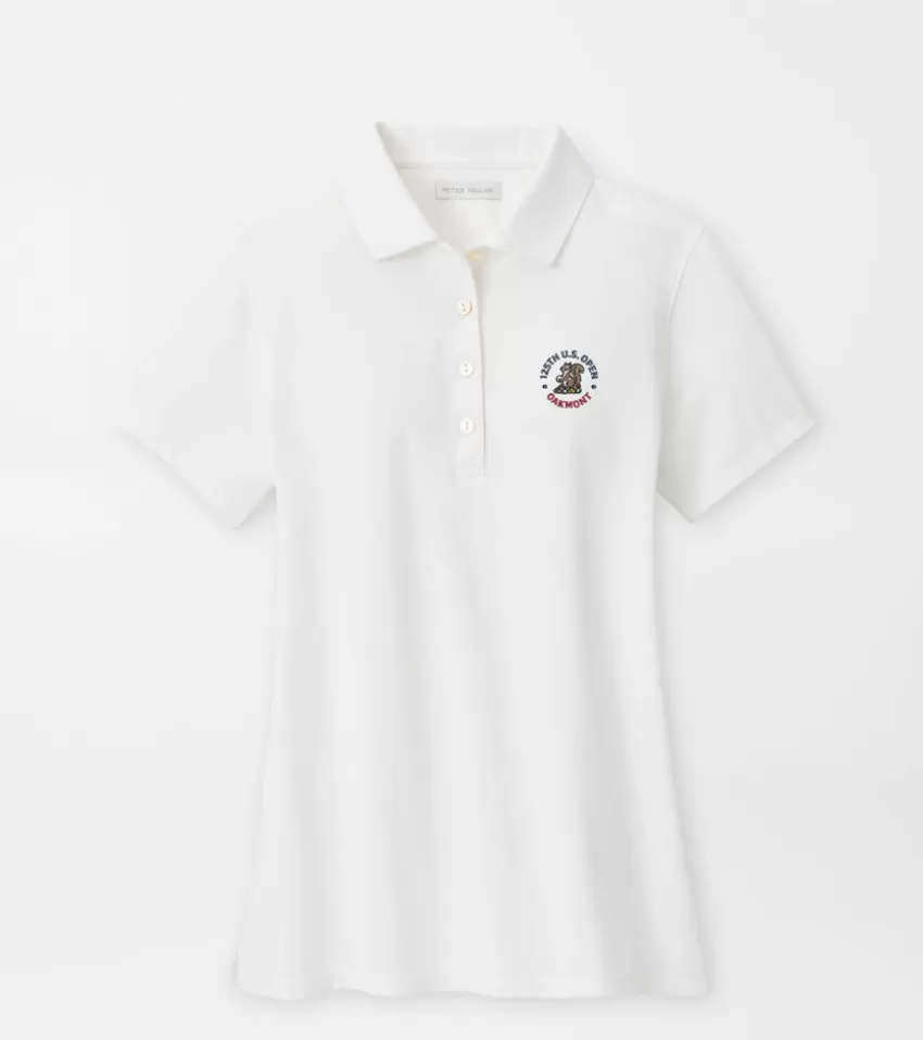 Peter Millar Polos & Shirts^125th U.S. Open Women's Albatross Short Sleeve Polo White