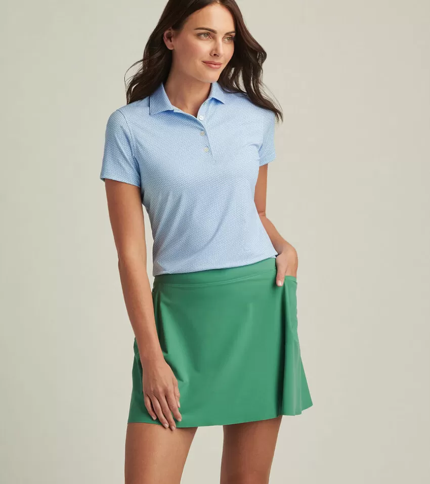 Peter Millar Polos & Shirts | Polos & Shirts^Trillium Neat Short-Sleeve Button Polo CottageBlue