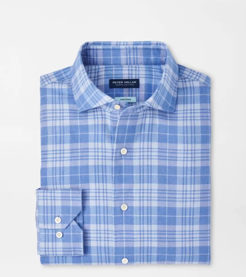 Peter Millar Sport Shirts^Turin Italian Flannel Sport Shirt BROOKBLUE