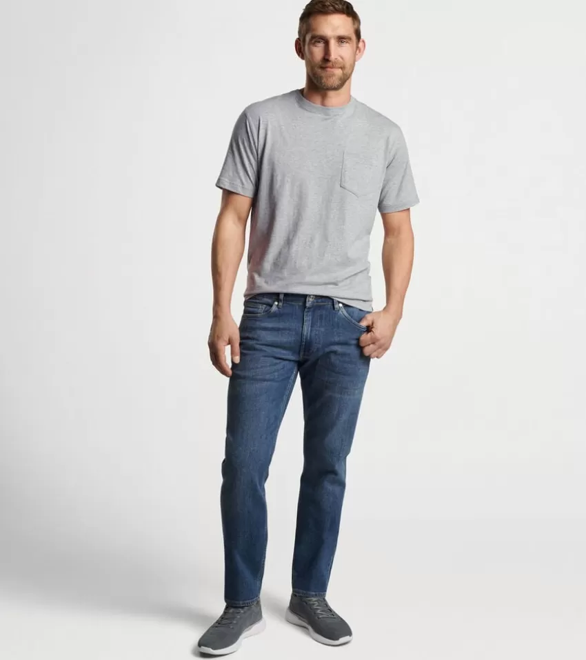 Peter Millar Denim^Vintage Washed Five-Pocket Denim StoneWashedBlue