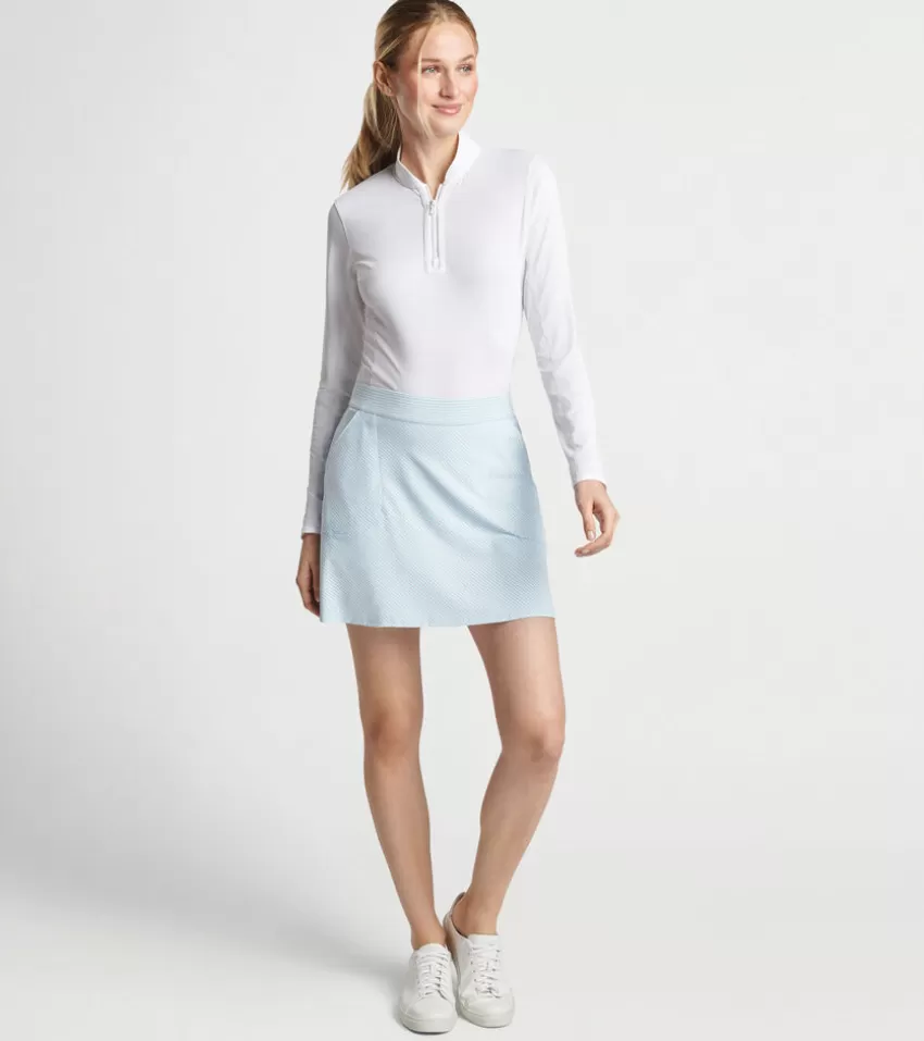 Peter Millar Skorts & Dresses | Women's Golf Bottoms^Vista Stripe Sally Trim Skort BLUESPRUCE/WHITE