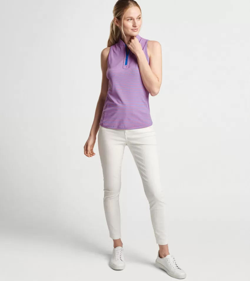 Peter Millar Polos & Shirts | Polos & Shirts^Vista Stripe Shirley Sleeveless Polo ABACOBLUE/PRIMROSE