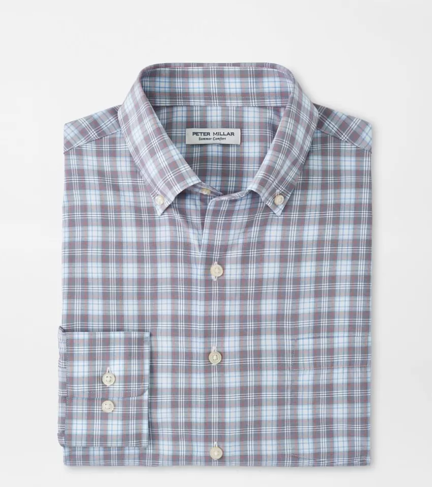 Peter Millar Sport Shirts^Watson Performance Poplin Sport Shirt Galaxy