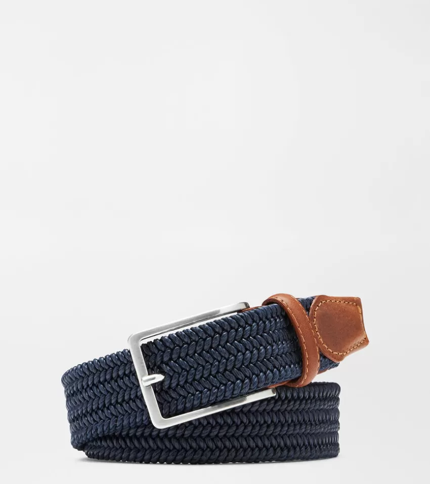 Peter Millar Belts^Waxed Braided Belt Navy