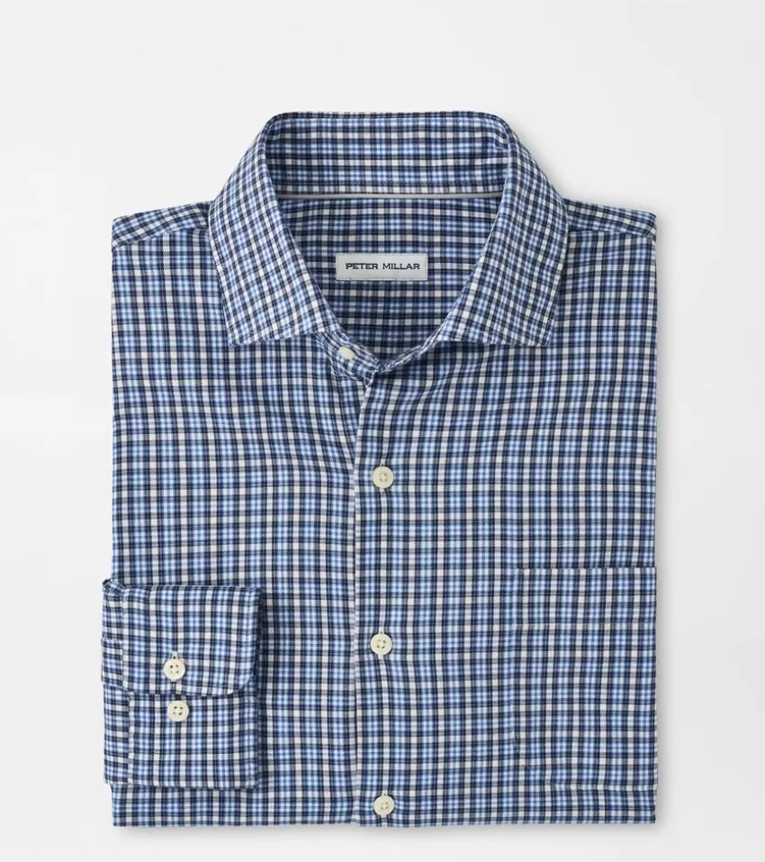 Peter Millar Sport Shirts^Welland Flannelite Cotton-Stretch Sport Shirt RegattaBlue