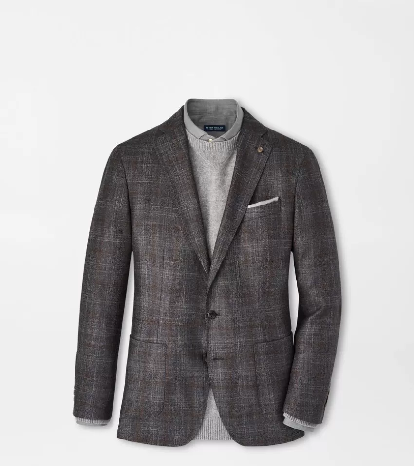 Peter Millar Sport Coats^Weston Windowpane Soft Jacket Steel