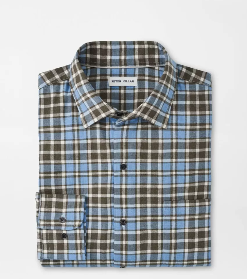 Peter Millar Sport Shirts^Whistler Cotton Sport Shirt CottageBlue