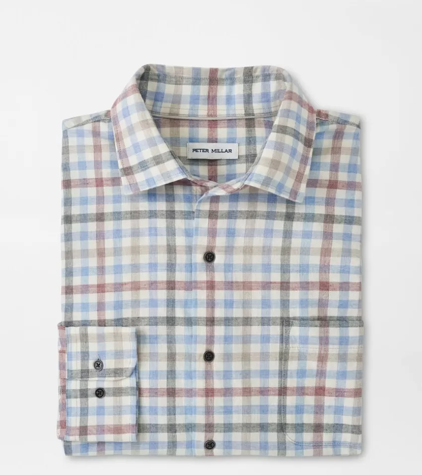 Peter Millar Sport Shirts^White Rock Cotton Sport Shirt CottageBlue