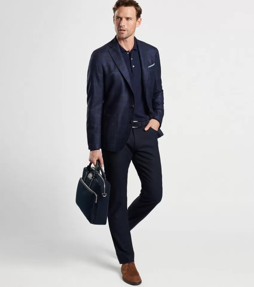 Peter Millar Sport Coats^Windham Windowpane Soft Jacket Navy