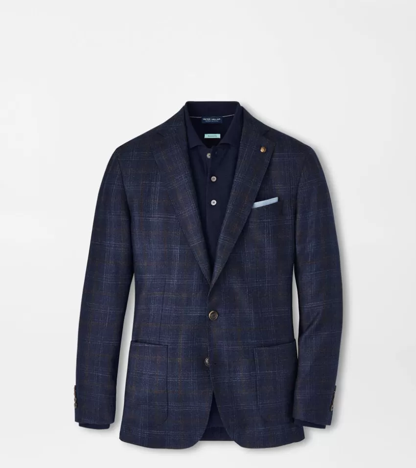 Peter Millar Sport Coats^Windham Windowpane Soft Jacket Navy