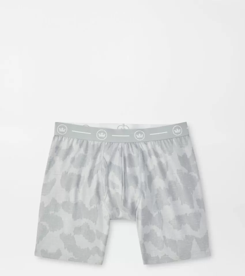 Peter Millar Boxers^Windowpane Camo Performance Boxer Brief GaleGrey