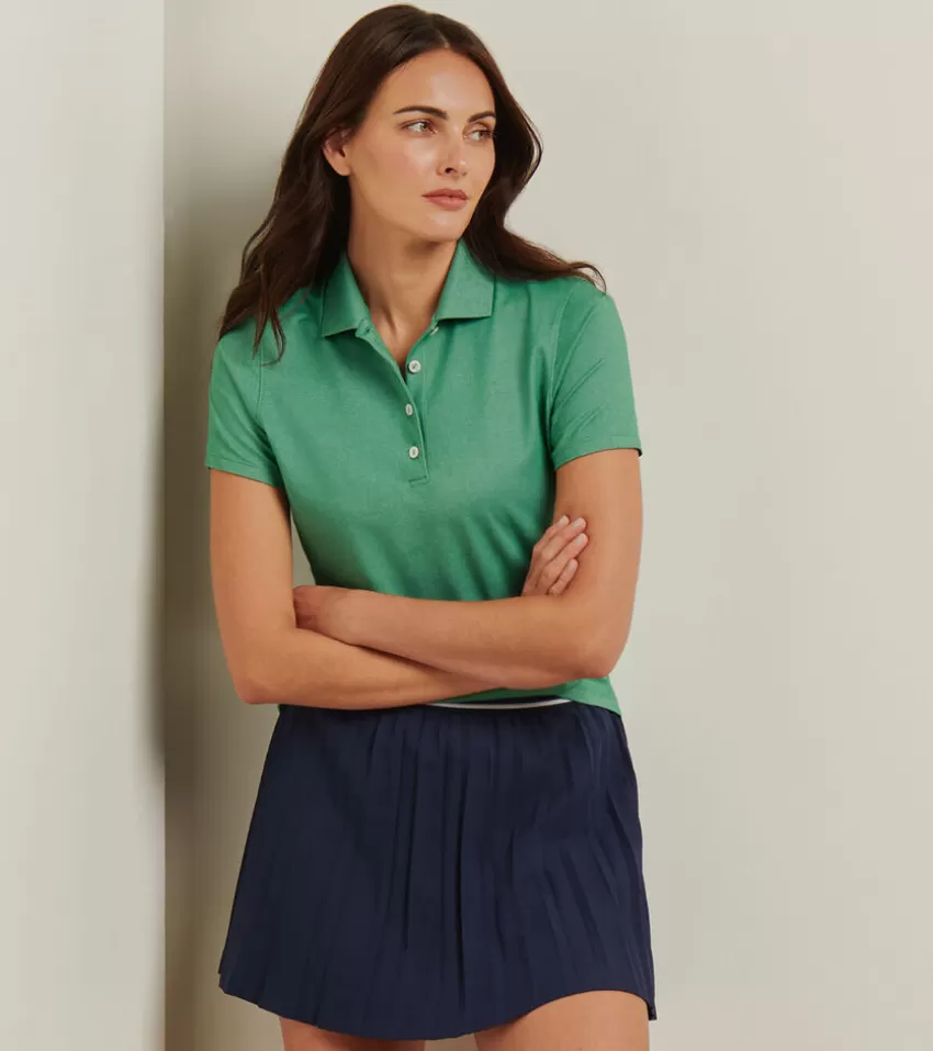 Peter Millar Polos & Shirts | Polos & Shirts^Women's Albatross Short-Sleeve Polo FieldGreen