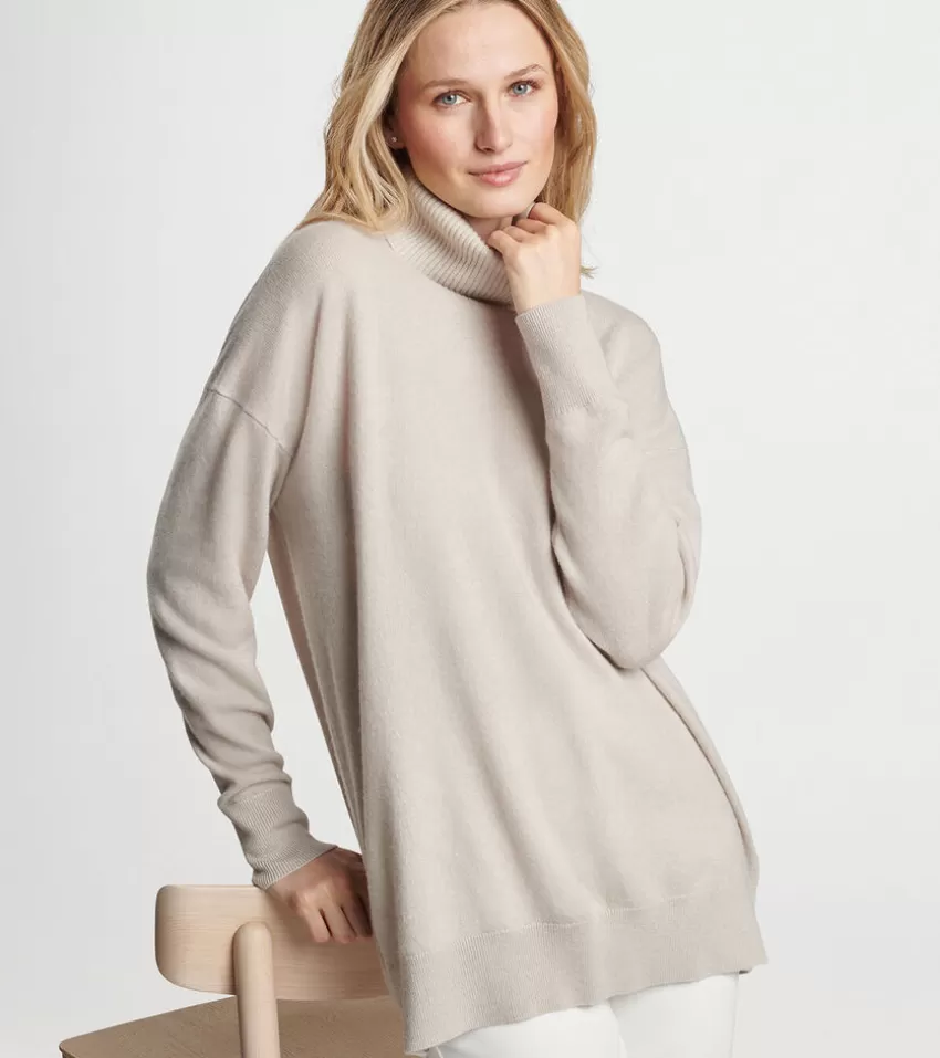 Peter Millar Sweaters^Women's Artisan Crafted Cashmere Turtleneck Sweater SANDSHELL