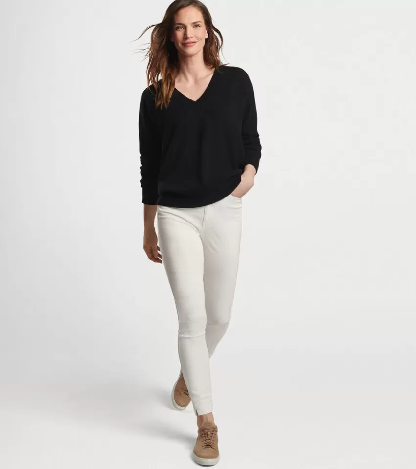 Peter Millar Sweaters^Women's Artisan Crafted Cashmere V-Neck Sweater Black